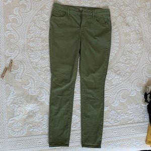 Green High Waisted Skinny Jeans